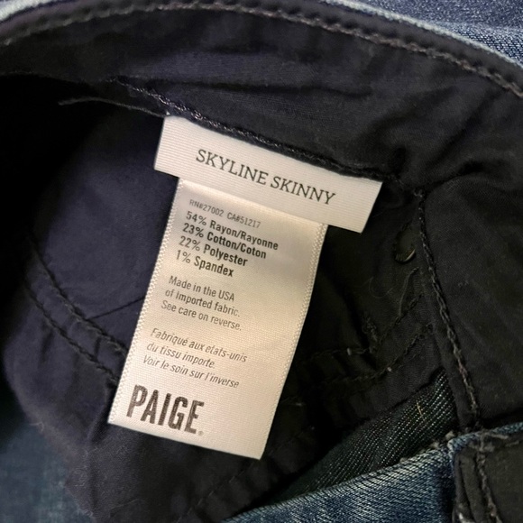 👖PAIGE DENIM Skyline Skinny Ultra-Soft Women’s Jeans Size 30 Medium Wash - Picture 7 of 8